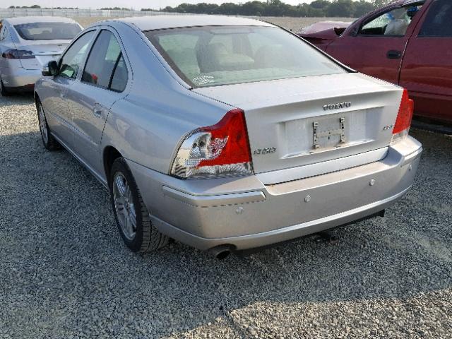 YV1RS592582681818 - 2008 VOLVO S60 2.5T SILVER photo 3