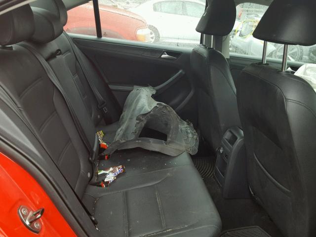 3VWDZ7AJ8BM356636 - 2011 VOLKSWAGEN JETTA SE 红色 照片 6