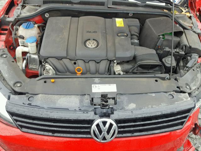 3VWDZ7AJ8BM356636 - 2011 VOLKSWAGEN JETTA SE RED photo 7