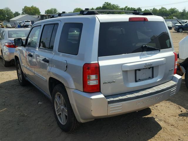 1J8FF48W77D286210 - 2007 JEEP PATRIOT LI SILVER photo 3