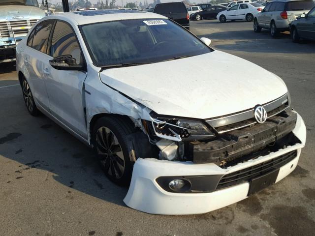 3VW637AJ5DM284498 - 2013 VOLKSWAGEN JETTA HYBR WHITE photo 1