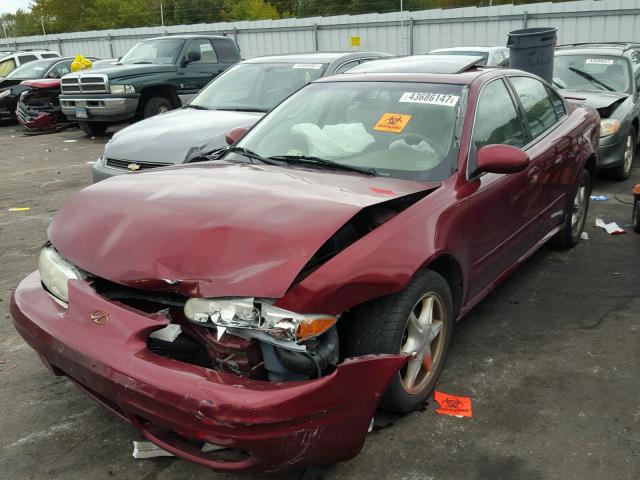 1G3NL52E62C179939 - 2002 OLDSMOBILE ALERO RED photo 2