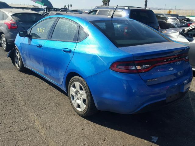 1C3CDFAA3GD570884 - 2016 DODGE DART SE BLUE photo 3