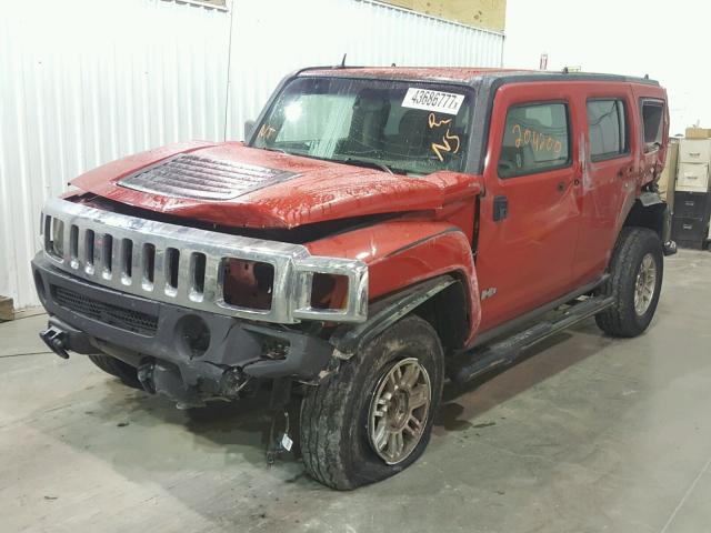 5GTDN136768128800 - 2006 HUMMER H3 RED photo 2