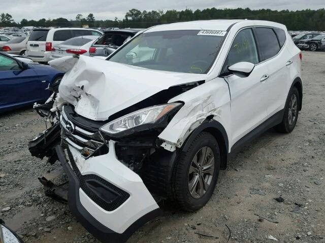 5XYZT3LB5DG031127 - 2013 HYUNDAI SANTA FE S WHITE photo 2