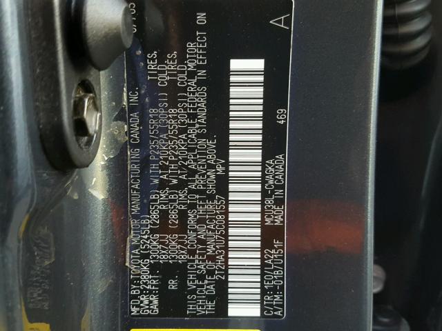 2T2HA31U75C081557 - 2005 LEXUS RX 330 BLACK photo 10