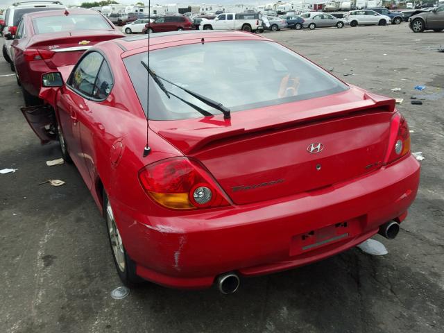 KMHHN65F73U044588 - 2003 HYUNDAI TIBURON GT RED photo 3