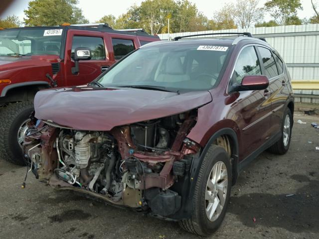 5J6RM4H78FL012287 - 2015 HONDA CR-V MAROON photo 2