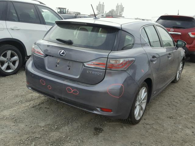 JTHKD5BHXD2129868 - 2013 LEXUS CT GRAY photo 4