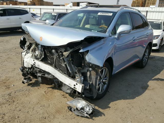 2T2BK1BA7AC024474 - 2010 LEXUS RX 350 BLUE photo 2