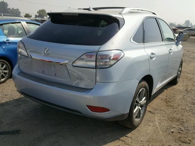 2T2BK1BA7AC024474 - 2010 LEXUS RX 350 BLUE photo 4