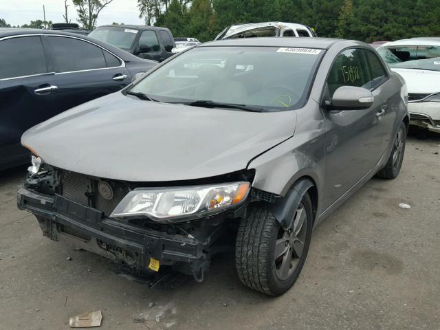 KNAFU6A25A5253883 - 2010 KIA FORTE EX GRAY photo 2