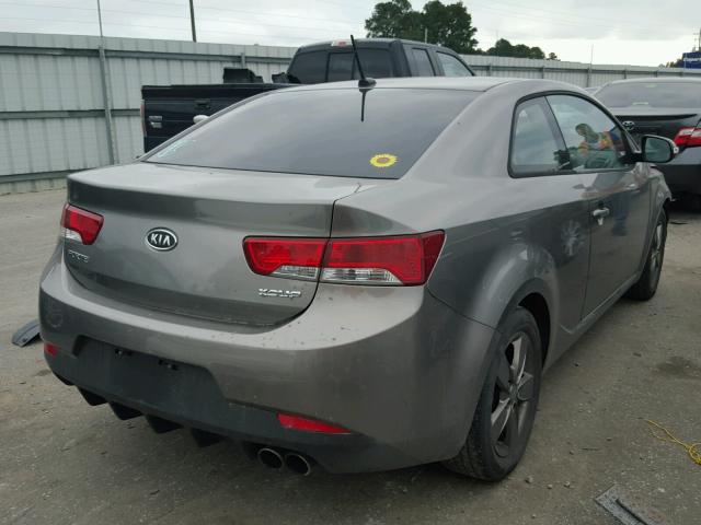 KNAFU6A25A5253883 - 2010 KIA FORTE EX GRAY photo 4