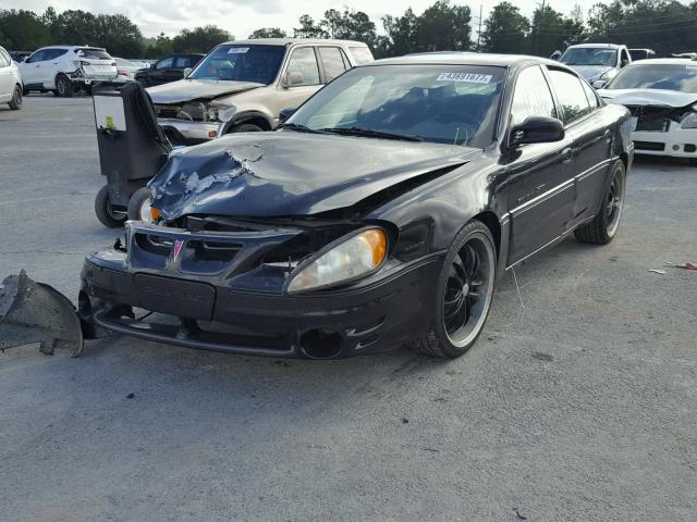 1G2NW52E71C215101 - 2001 PONTIAC GRAND AM G BLACK photo 2