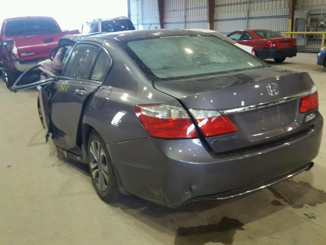 1HGCR2F30FA063118 - 2015 HONDA ACCORD LX GRAY photo 3