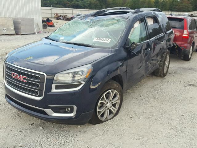 1GKKRRKD3GJ168677 - 2016 GMC ACADIA SLT BLUE photo 2