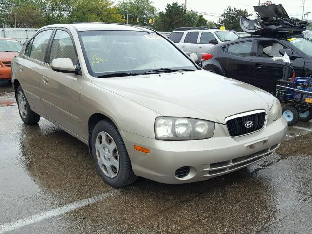 KMHDN45D92U458908 - 2002 HYUNDAI ELANTRA GL BEIGE photo 1