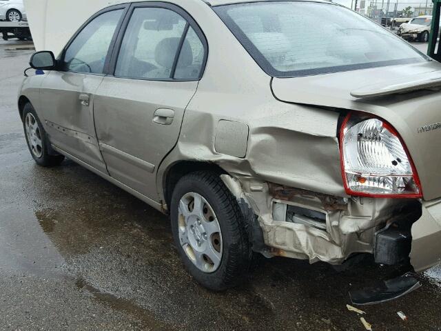 KMHDN45D92U458908 - 2002 HYUNDAI ELANTRA GL BEIGE photo 9