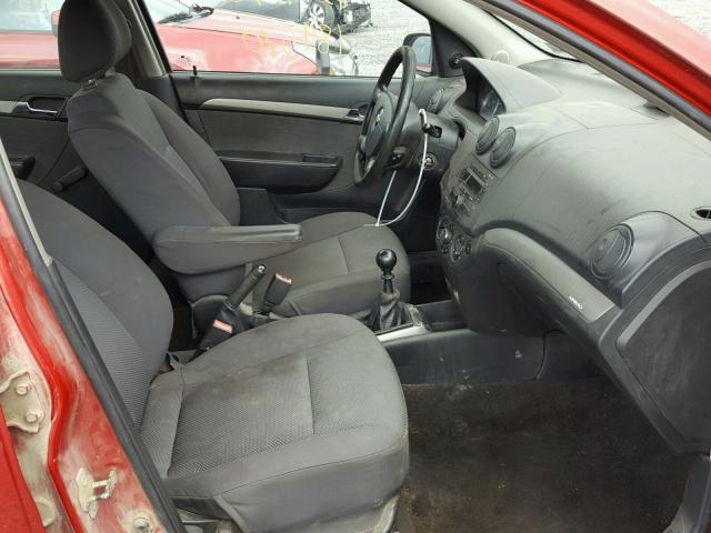 KL1TD56698B058593 - 2008 CHEVROLET AVEO BASE Qırmızı foto 5