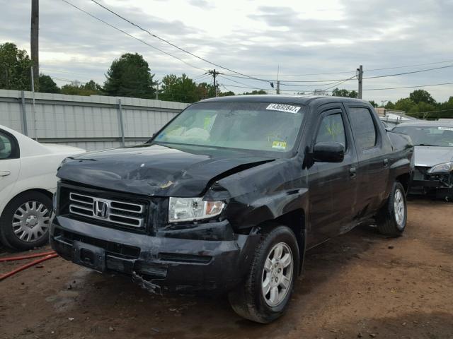 2HJYK16486H575671 - 2006 HONDA RIDGELINE BLACK photo 2