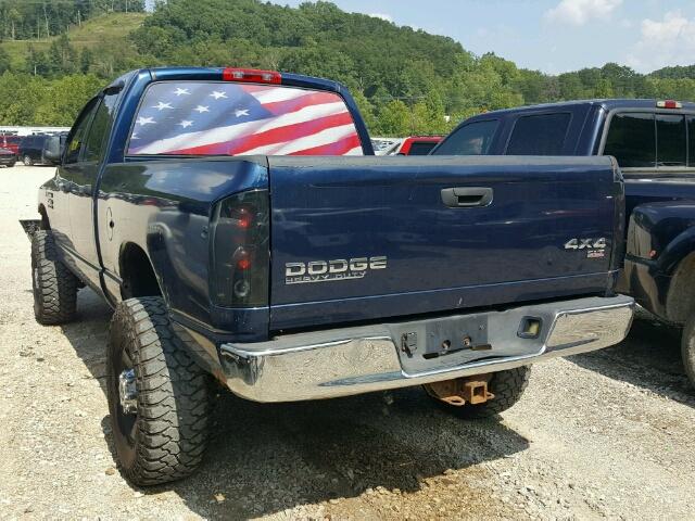 3D7KU28604G151266 - 2004 DODGE RAM 2500 S ლურჯი ფოტო 3