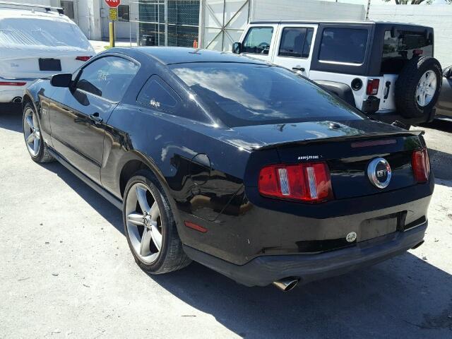 1ZVBP8CH4A5144544 - 2010 FORD MUSTANG BLACK photo 3