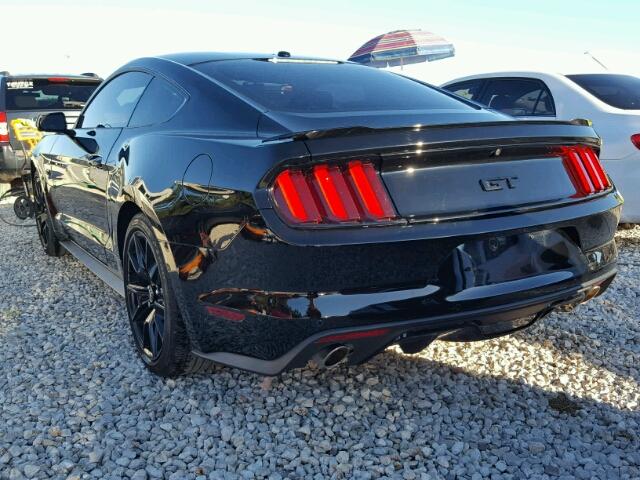 1FA6P8CF2H5244256 - 2017 FORD MUSTANG BLACK photo 3