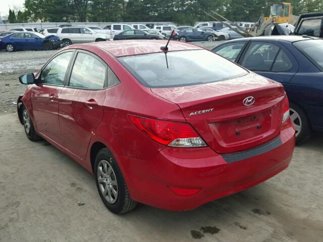 KMHCT4AE3DU410291 - 2013 HYUNDAI ACCENT GLS RED photo 3