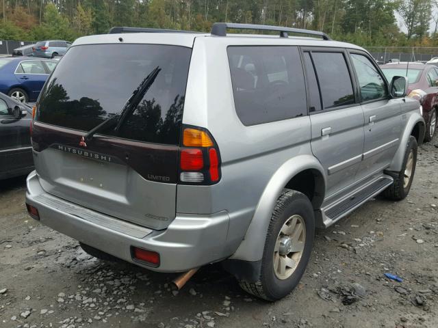 JA4MT41R71P057876 - 2001 MITSUBISHI MONTERO SP SILVER photo 4