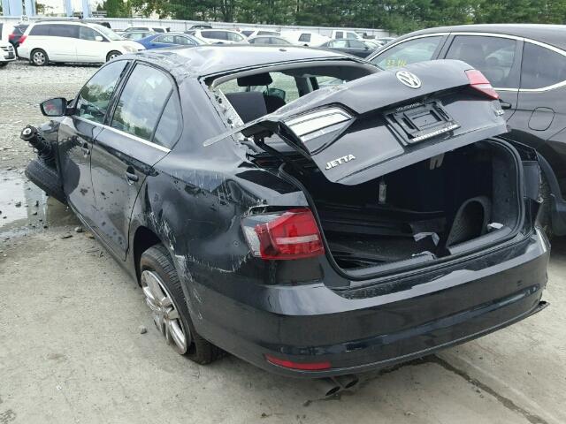 3VW2B7AJ2HM224685 - 2017 VOLKSWAGEN JETTA BLACK photo 3