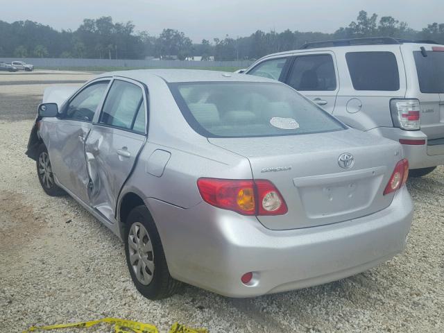 JTDBL40E79J045107 - 2009 TOYOTA COROLLA SILVER photo 3