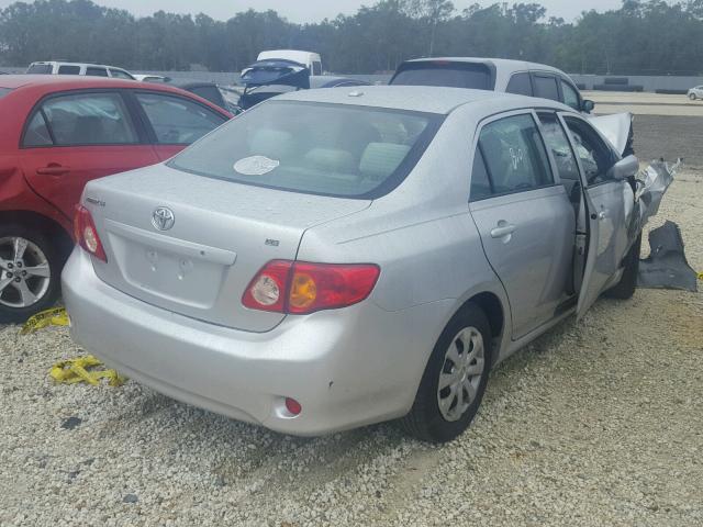 JTDBL40E79J045107 - 2009 TOYOTA COROLLA SILVER photo 4