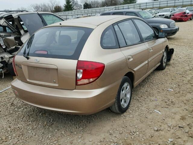 KNADC165346196310 - 2004 KIA RIO CINCO GOLD photo 4