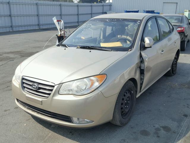 KMHDU46D37U025061 - 2007 HYUNDAI ELANTRA BEIGE photo 2