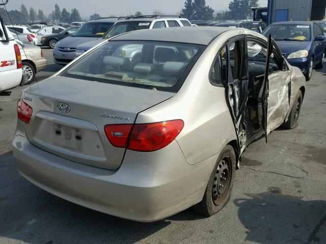 KMHDU46D37U025061 - 2007 HYUNDAI ELANTRA BEIGE photo 4