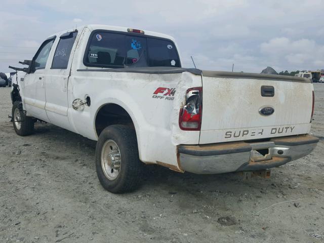 1FTNW21L74ED86093 - 2004 FORD F250 WHITE photo 3