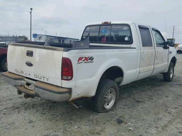 1FTNW21L74ED86093 - 2004 FORD F250 WHITE photo 4