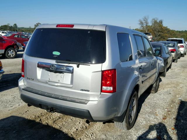 5FNYF48269B047837 - 2009 HONDA PILOT LX SILVER photo 4