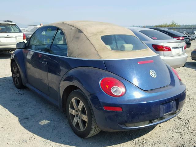 3VWPF31Y46M311369 - 2006 VOLKSWAGEN NEW BEETLE 蓝色 照片 3