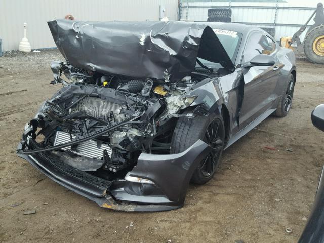 1FA6P8TH7G5266334 - 2016 FORD MUSTANG GRAY photo 2