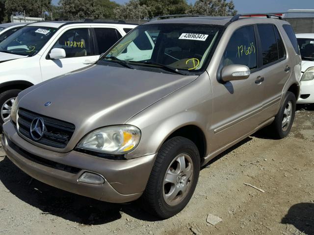 4JGAB57E43A428662 - 2003 MERCEDES-BENZ ML GOLD photo 2