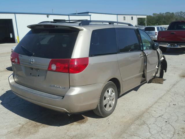 5TDZA23C16S423147 - 2006 TOYOTA SIENNA CE GOLD photo 4