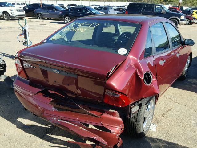 1FAFP34N87W151856 - 2007 FORD FOCUS MAROON photo 4