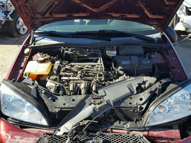 1FAFP34N87W151856 - 2007 FORD FOCUS MAROON photo 7