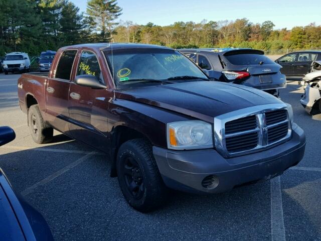 1D7HW28N55S212343 - 2005 DODGE DAKOTA QUA BURGUNDY photo 1