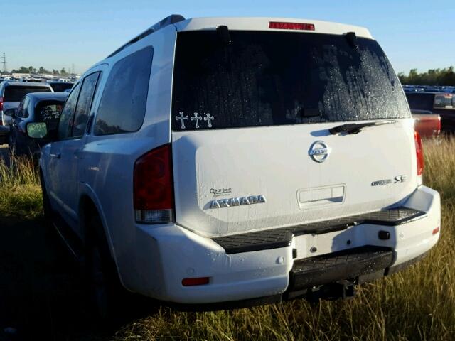 5N1BA0ND2AN610550 - 2010 NISSAN ARMADA SE WHITE photo 3