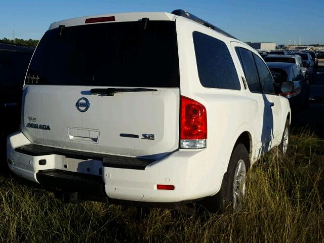 5N1BA0ND2AN610550 - 2010 NISSAN ARMADA SE WHITE photo 4