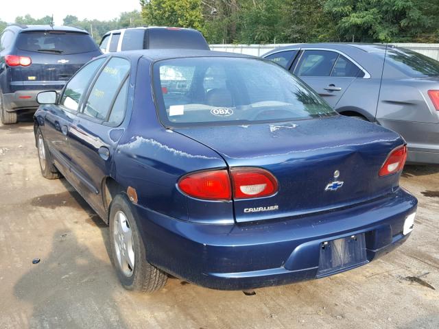 1G1JC524427489515 - 2002 CHEVROLET CAVALIER B BLUE photo 3