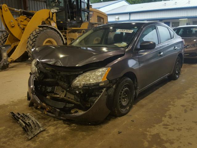 1N4AB7AP8EN853166 - 2014 NISSAN SENTRA S GRAY photo 2