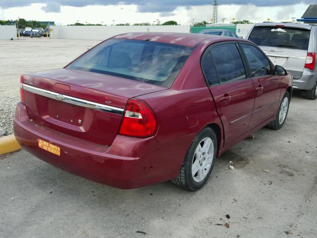 1G1ZT51F16F211379 - 2006 CHEVROLET MALIBU LT RED photo 4